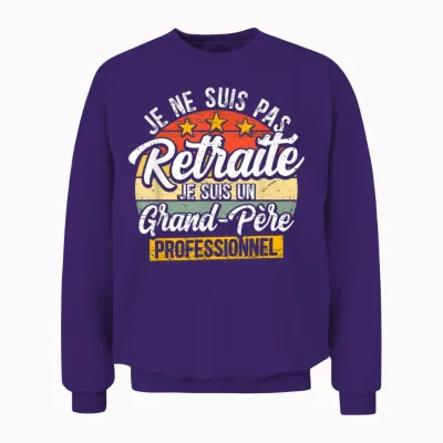 Grandpa Professional Grandfather Grandparent Retired Gift Grandpa Unisex Sweatshirt - Purple