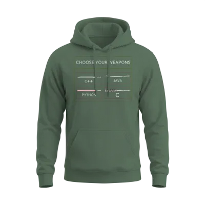Funny Computer Programmer Programming Languages Unisex Hoodie - Military Green