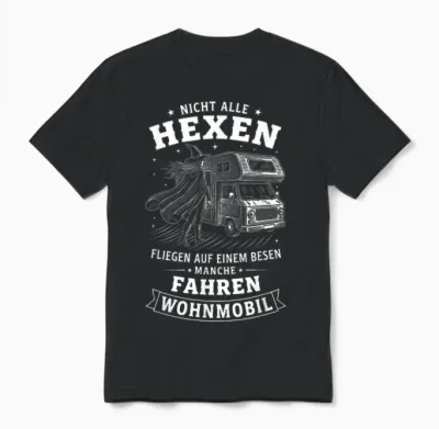 Nicht Alle Hexen Fliegen Auf Einem Besen Manche Fahren Unisex T-Shirt - Black