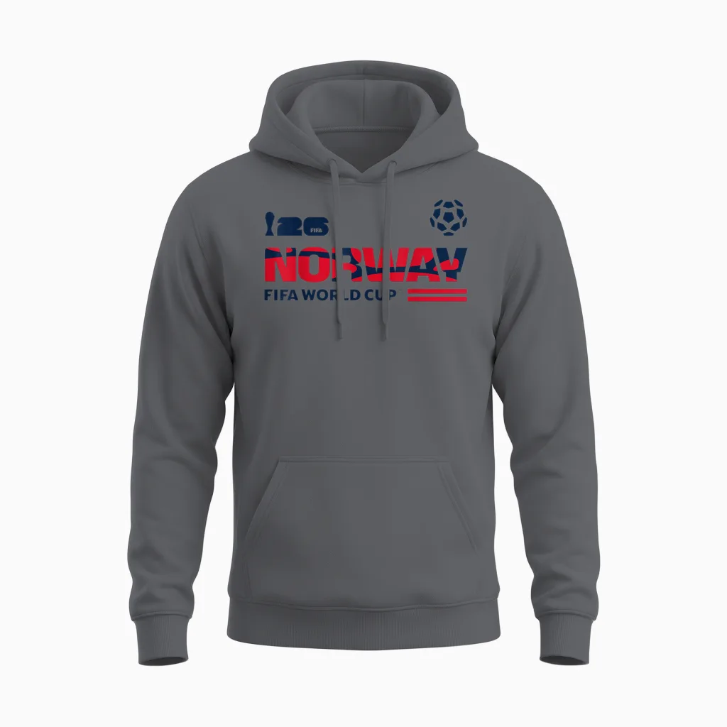 Fifa World Cup26 Qualifier Norway Unisex Hoodie in Charcoal