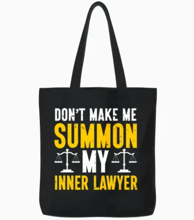 Law Lawyer Tote Bags - Black
