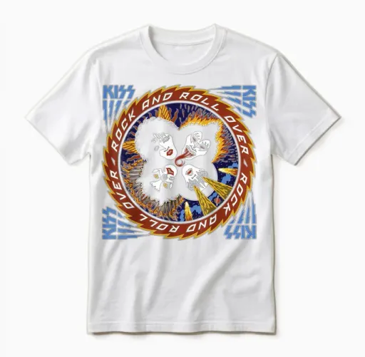 Kiss - Rock and Roll Over 40 Unisex T-Shirt in White