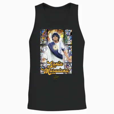 Santa Maradona Unisex Tank Top - Black