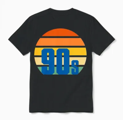 The 90s Vintage Retro Birthday Unisex T-Shirt - Black