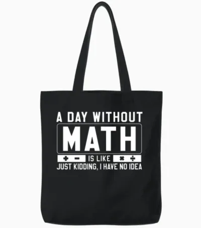 Mathematics Tote Bags - Black