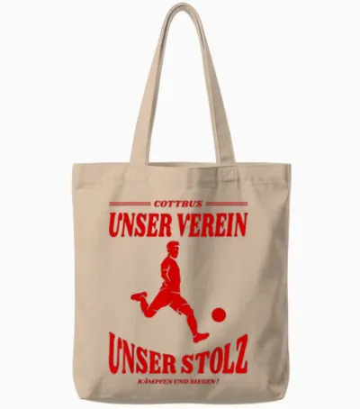 Cottbus Fußball Fan Tote Bags - Natural