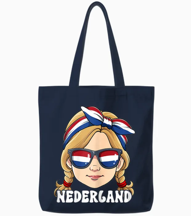 Holland Niederlande Nederland Tote Bags in Navy