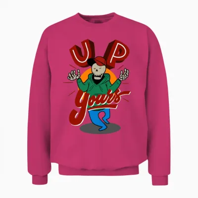 Up Yours Retro Unisex Sweatshirt - Heliconia