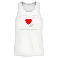 Womens Social Worker Product Graduation Social Unisex Tank Top - White – 2