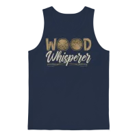 Woodturning Wood Whisperer Craftsmen Woodturner Unisex Tank Top - Navy – 1