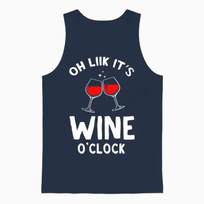 Wine Lovers Funny Women Funny Mom Wife Unisex Tank Top - Navy