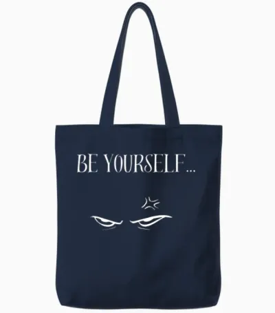 Be Yourself! Tote Bags - Navy