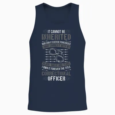 Proud Correctional Officer Corrections Officer Unisex Tank Top - Navy
