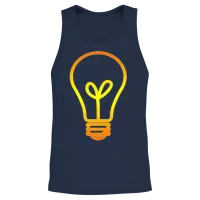Light Bulb Unisex Tank Top - Navy – 2