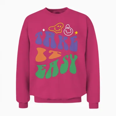 Black Colorful Retro Typography Unisex Sweatshirt - Heliconia