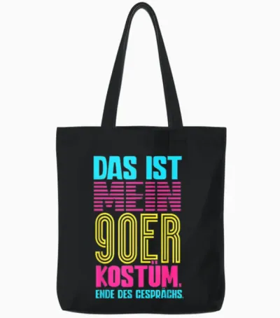 Das Ist Mein 90s Kostüm 90s Tote Bags - Black