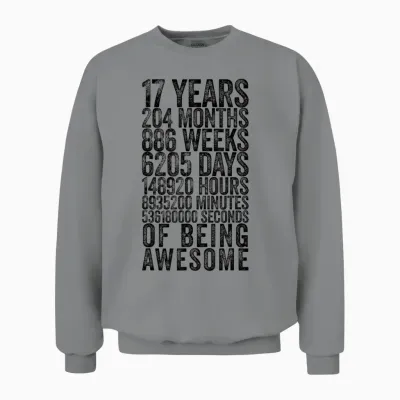Chemise Humoristique Pour 17e Anniversaire Old Meter Funny 17 Ans Cadeaux Unisex Sweatshirt - Sport Grey