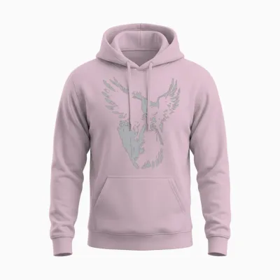 Angel with Wings Unisex Hoodie - Light Pink