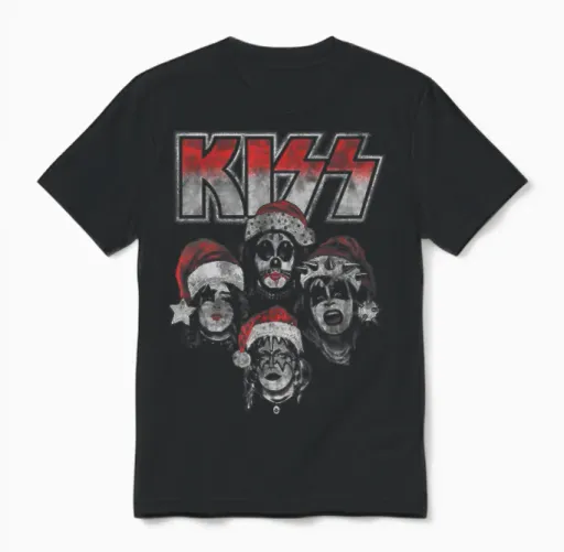 Kiss - Detroit Rock Santa Christmas Gift Unisex T-Shirt in Black