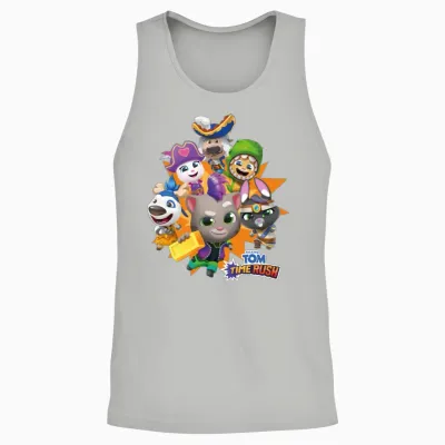 Talking Tom Time Rush Game Tom and His Friends Unisex Tank Top - Ash