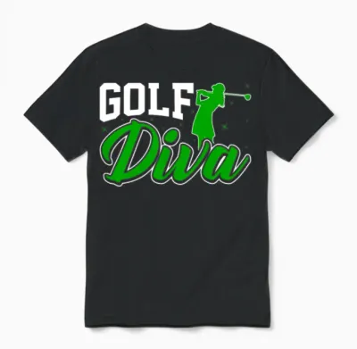 Golf Diva - Funny Golfing Golf Lover Women Lady Unisex T-Shirt - Black
