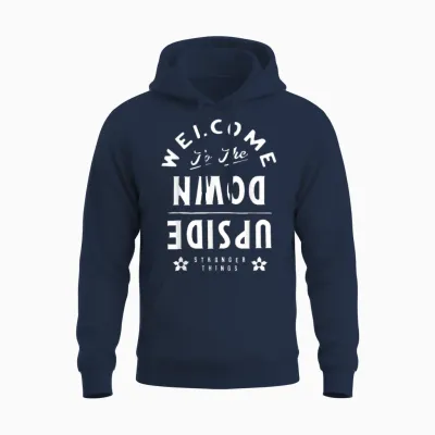 Stranger Things Welcome to the Upside Down Unisex Hoodie - Navy