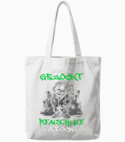 Abschlussklasse | Zuhause Gezockt Realschulabschluss Gerockt Tote Bags - White