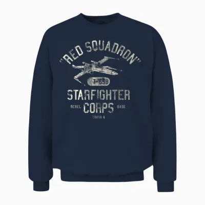 Star Wars Rebel X-Wing Starfighter Corps Collegiate Disney+ Unisex Sweatshirt - Navy