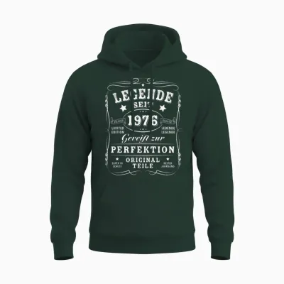 1976 Birthday Man 50th Decoration Funny 50s 50th Birthday Unisex Hoodie - Forest
