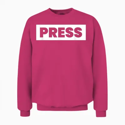 Press Design Saying Press Media News Journalists Press Unisex Sweatshirt - Heliconia