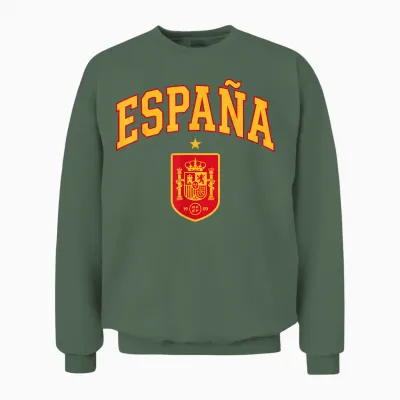 Spanien Wappen Gewölbt Espana Unisex Sweatshirt - Military Green