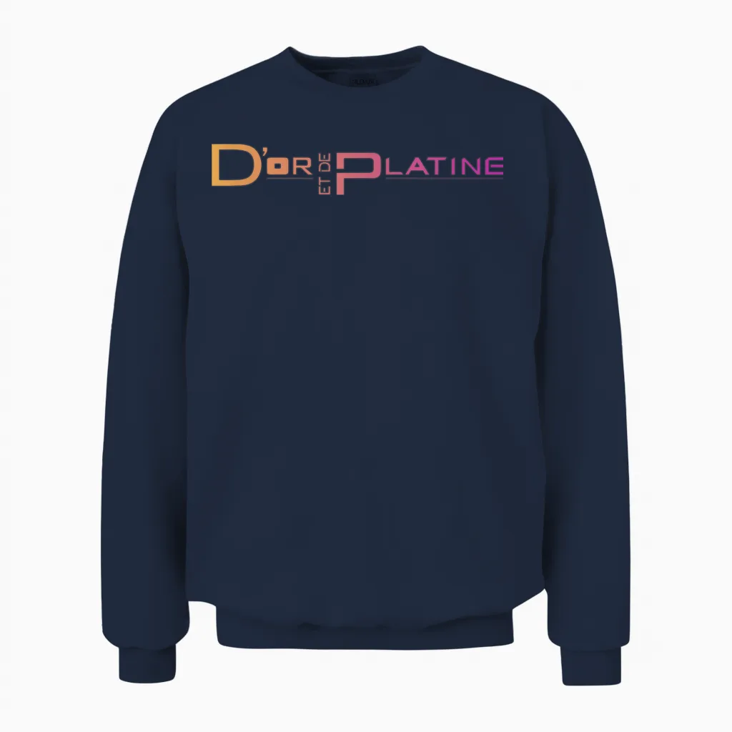 D&p Logo Gradient T-Shirt, Black, S Unisex Sweatshirt in Navy