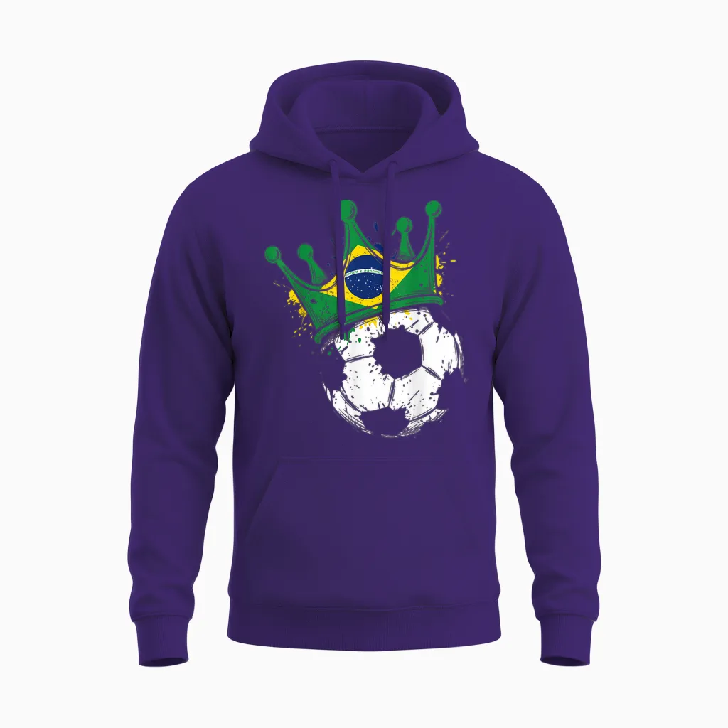 Drapeau Brésil Fantaisie Brésil Unisex Hoodie in Purple