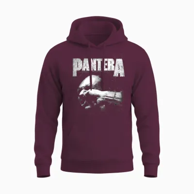 Officially Licensed Pantera Heavy Metal Band Music Fan Unisex Hoodie - Maroon