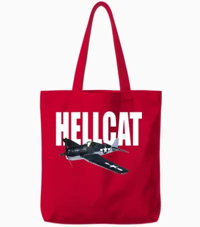 Grumman F6f Hellcat 2. Weltkrieg Flugzeug Tote Bags - Red