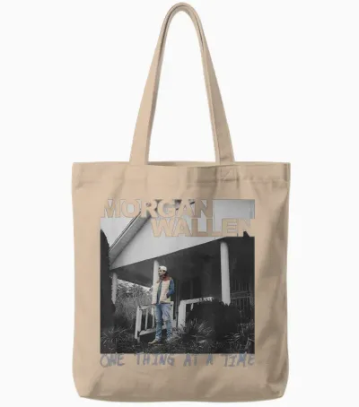 Official Morgan Wallen One Thing at a Time Tote Bags - Natural