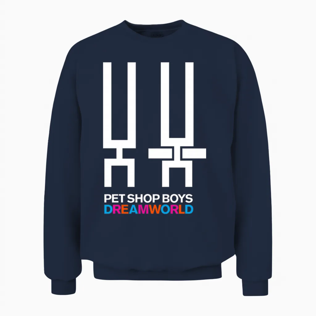 Pet Shop Boys Dreamworld Tour Unisex Sweatshirt in Navy
