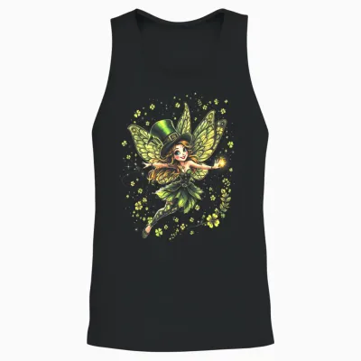 St. Patrick's Day Magical Irish Fairies for Women and Kids T-Shirt, Black, S Unisex Tank Top - Black