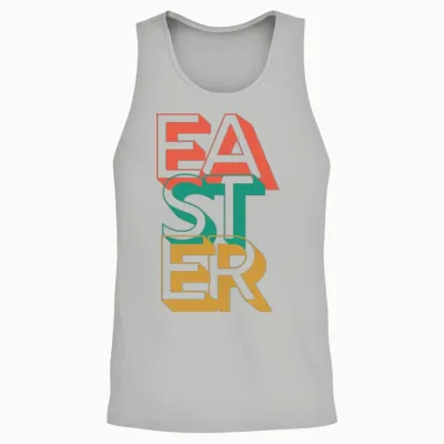 Retro Easter Unisex Tank Top - Ash
