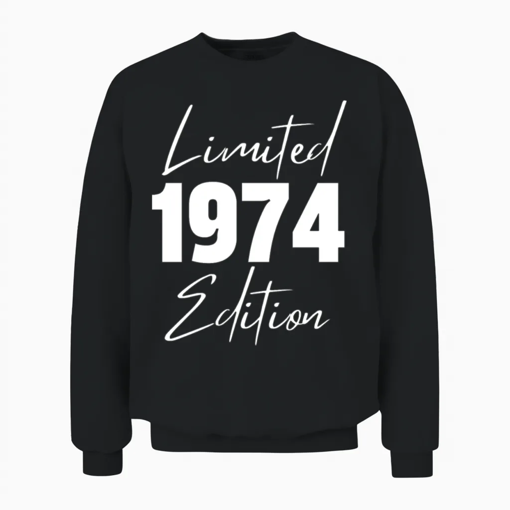 1974 Limited Edition Unisex Sweatshirt in Black