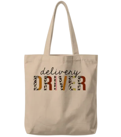 Delivery Driver Leopard Print Funny Tote Bags - Natural