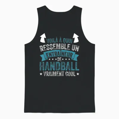 Funny Coach a Handball Coach Really Cool T-Shirt, Black, S Unisex Tank Top - Black