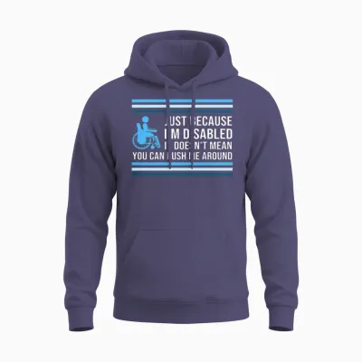 Wheelchair Bound Disability Amputee Unisex Hoodie - Heather Sport Dark Navy