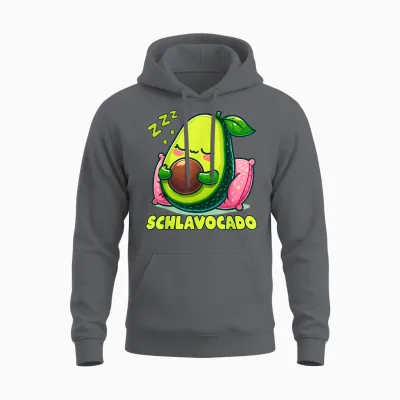 Official Sleep Shirt Avocado Sleep Unisex Hoodie - Charcoal