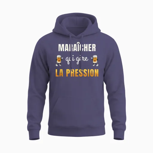 Market Grower Who Manages Pressure Humor Market Gardener Gift Beer Unisex Hoodie - Heather Sport Dark Navy