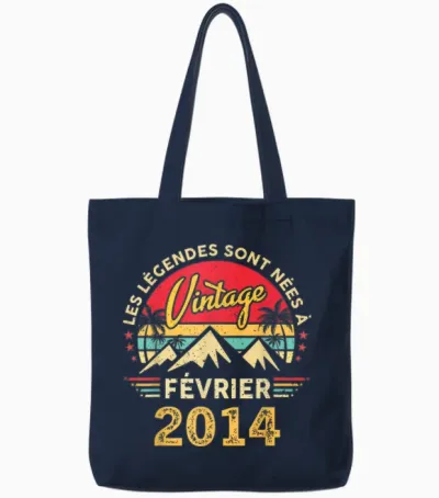 Les Legéndes Sont Neés Février 2014 12e Anniversaire Tote Bags - Navy