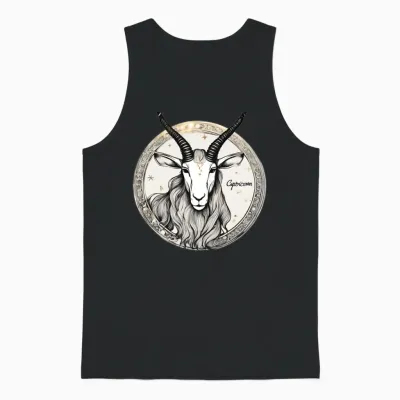 Capricorn Unisex Tank Top - Black