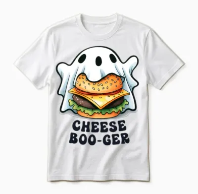 Funny Cheese Burger Unisex T-Shirt - White