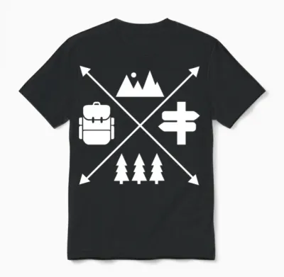 Hiking Unisex T-Shirt - Black