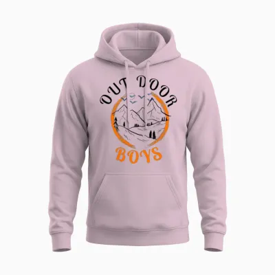 Outdoor Boys Unisex Hoodie - Light Pink